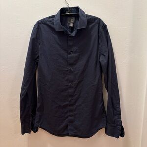 H&M Men's Dark Navy Dress Shirt